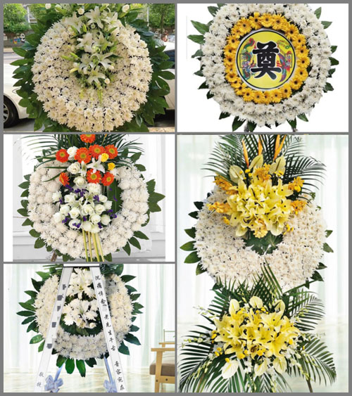 湖北孝感市大悟县刘集镇合山村花圈速递